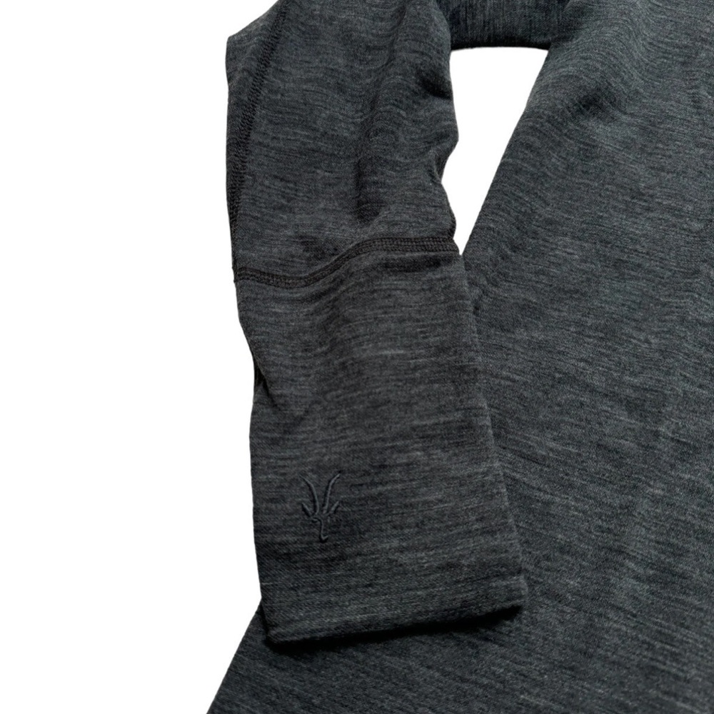 Ibex Gray Dyad Merino Wool Blend Cowl Neck Long Sleeve Sweater Sz Medium - Picture 5 of 6